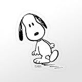 CafePress Peanuts Snoopy Small Die Cut Sticker, 3'x4' Clear