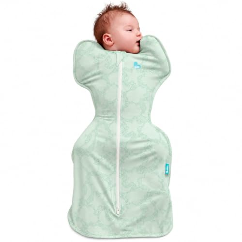 Image of Love to Dream Organic Swaddle, Baby Sleep Sack, Swaddle Up Self-Soothing Swaddles for Newborns, Get Longer Sleep, Snug Fit Helps Calm Startle Reflex, 1.0 Tog Sleep Sack, 8-13lbs, Mint