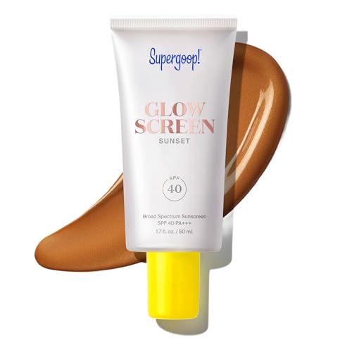 Image of Supergoop! Glowscreen SPF 40 - Glowy Primer + Broad Spectrum Tinted Sunscreen - Helps Filter Blue Light - Hydration - Hyaluronic Acid & Vitamin B6