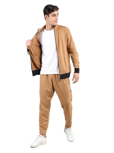 Image of CHKOKKO Men Casual Track Pant Gym Workout Lower with Pocket Camel XXL