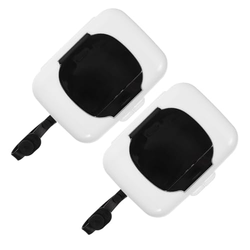 Mipcase 2 Piezas Dispensador Portátil de Toallitas para Niño Niña Reutilizable Caja Contenedor Viaje Ligero Compacto para Cuna y Cochecito
