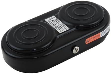 L-2-S Lektro-Lok Rocker Action Foot Switch, Electrical, Single Pedal, Momentary, SPDT Each Side, No Guard, Black