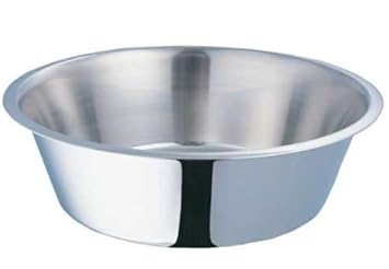 Bonka Bird Toys 800009 Stainless Steel Standard 2 Quart Bowl Cage Cup Dish Bird Dog Food Water Large Pet Dogs Cat Puppy Dishes Metal Feeder Bowls