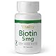 Biotin Kapseln Hochdosiert, frei von unerwünschten Zusatzstoffen, Vitamin B7 Kapseln, B Vitamine, Biotin 5 mg / 5000 mcg Haut Haare Nägel. Vegan (90 Kapseln) Vitality Nutritionals by VitaminExpress
