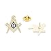 Forge Masonic Compass Enamel Gold Lapel Pin