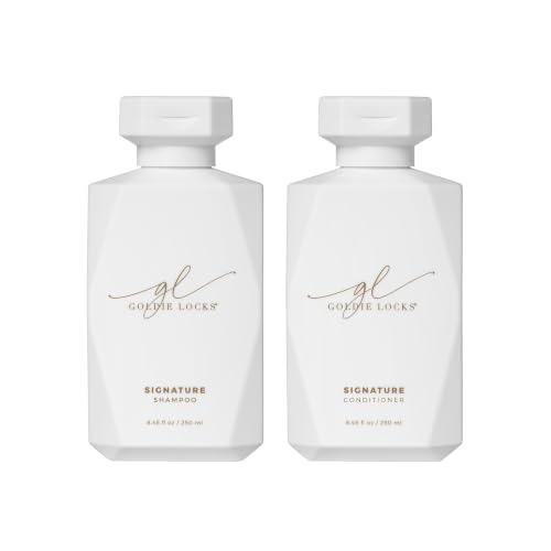 Goldie Locks Ultra Hydrating Shampoo & Conditioner Set - Sulfate-Free, Paraben-Free - For Frizz Control, Shine & Strength - Color & Extension Safe - Protein-Free - 2 x 8.45 fl oz (Packaging May Vary)