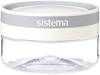 Sistema 51350ZS Tritan Ultra Collection Round Storage Container, 770 ml - White/Grey