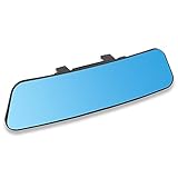 SkycropHD Anti Glare Car Interior Rear View Mirror Clip-on Wide Angle Panoramic Rearview Mirror to E