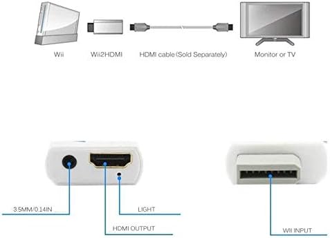 Nintendo Wii için HDMI Tv Kablo Çevirici Dönüştürücü Adaptör 4542