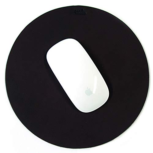 Tapis de souris en cuir Pack & Smooch marron foncé, glisse fluide pour espace de travail