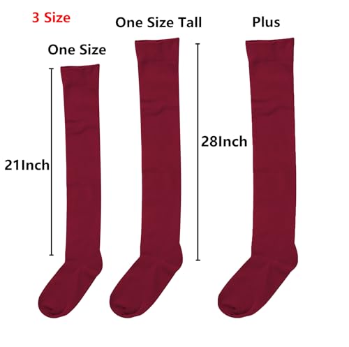 Image of Bestjybt Women Thigh High Socks Cotton Warm Long Over Knee High Stockings | Knee High Socks, Stay in Place Well, Comfortable, Soft, Thick, Suitable For Winter /Snowy Weather, Smooth Look, Well Made
