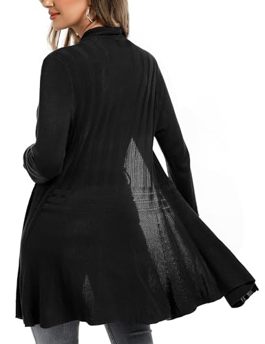 iClosam Women Open Front Cardigans Casual Long Sleeve Lightweight Knit Cardigan Sweater4