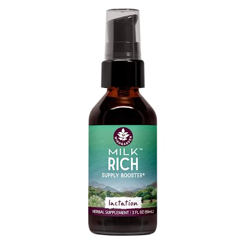 Image of WishGarden Herbs Milk Rich with Goats Rue and Fenugreek - Herbal Lactation Support Supplement, Breast Milk Supply Boost and Breastfeeding Supplement to Increase Milk Flow Quality and Production, 2oz