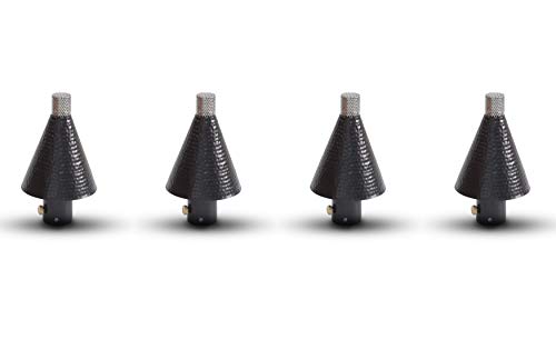 Big Kahuna Outdoor Gas Torches - Glamorous Propane or Natural Gas Tiki Style Torch Head Will Set the Mood at Your Next Party - Outdoor Lights for Landscape Lighting, Set of 4 (Hammered Black Cone)