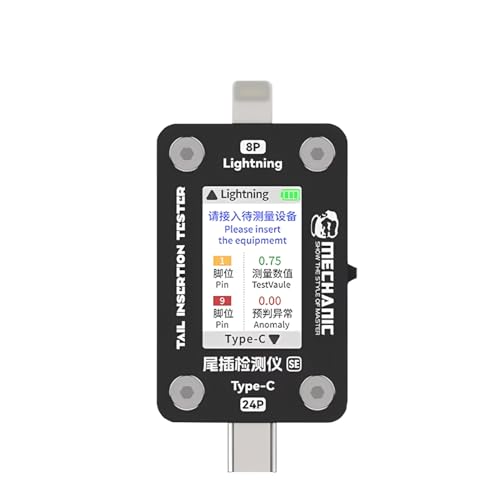 Mechanic T-824/SE Precision Tail Insertion Detector for iPhone/iPad/Mac Android Phones Type-C Lightning Interface No Disassembly(T-824 SE)