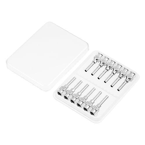 MUCKLILY High Precision Stainless Steel Dispensing Needles 12pcs/Box Precision Tip for Industrial Lab Use