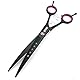 Smith King 7,0 Zoll Hundepflege Schere Set Hund gerade Schere & Ausdünnungsschere & Gebogene Schere & chunker & Comb 5Stk Set