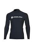 Prolimit Herren langärmlig Uv-badeuv-Shirt, Schwarz, L
