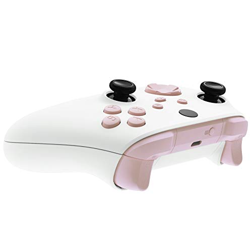 Image of eXtremeRate Replacement Buttons for Xbox Series X & S Controller, Cherry Blossoms Pink Custom Repair Kit Bumpers Trigers Dpad ABXY Start Back Sync Share Keys Parts for Xbox Core Wireless Controller