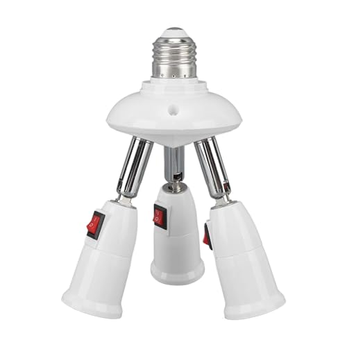 Generic E27 E26 �����v�A�_�v�^�[ 3 in 1 ���C�g�\�P�b�g�G�N�X�e���_�[�A�{�^���X�C�b�`�t���A��c���ɍœK�A85?265V �d��