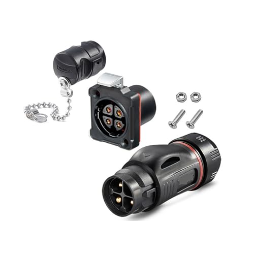 Conector macho de aviación BD24 M24 de 4 pines estanco para soldadura de cables de alimentación 2