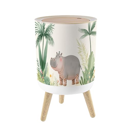 Caneca de basura pequeña redonda 1.8 gal con tapa