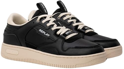 Replay Men's Low-Top Sneakers, 600 Black Off Wht, 7.5