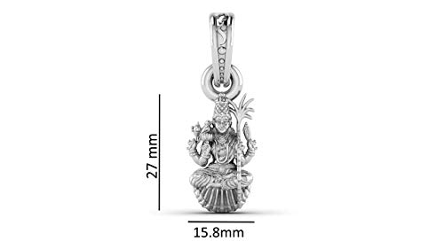 Image of Akshat Sapphire Sterling Silver (92.5% purity) Goddess Maa Lalitha Parameswari Chain Pendant - 7182-AC-P