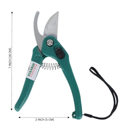 Utkarsh Garden Pruner Cutters, Gloves, Big & Small Hand Trowels, i Weeder, Cultivator, Fork for Indoor/Outdoor Gardening Tools Set for Soil | Durable Home Garden Tools Combo - Pack of 7 Tools