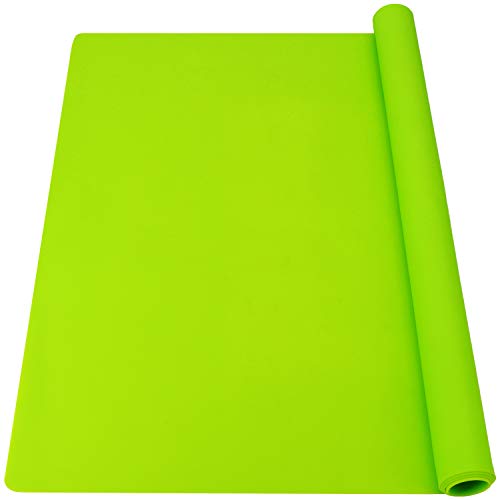 Oversize Silicone Craft Mat, Gartful 27.6 x 19.7 inches Silicone Sheet Epoxy Resin Jewelry Casting Molds Multi-Purpose Table Mat, Placemat, Countertop Protector, Green