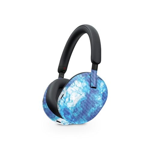 Image of MightySkins Carbon Fiber Skin Compatible with Sony WH-1000XM5 Headphones - Vibrant Smoke | Protective, Durable Textured Carbon Fiber Finish | Easy to Apply