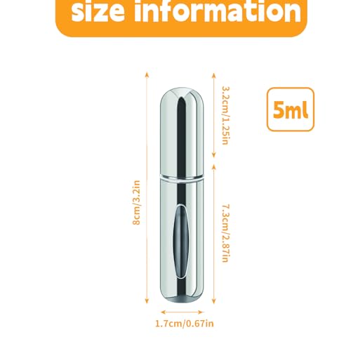 Perfume Travel Refillable bottle,4Pcs 5ml Travel Perfume Bottle Refillable,Travel Size Perfume Refill Bottle for Women Men Small Mister Spray Bottle, for Travel and Outgoing - Image 3