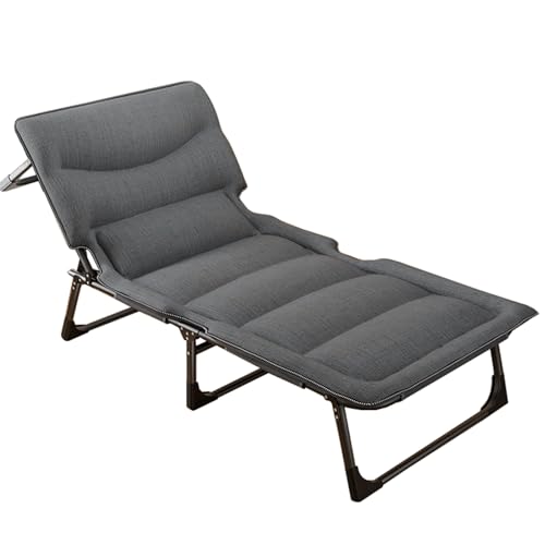 Lit de camping pliable avec oreiller et dossier réglable