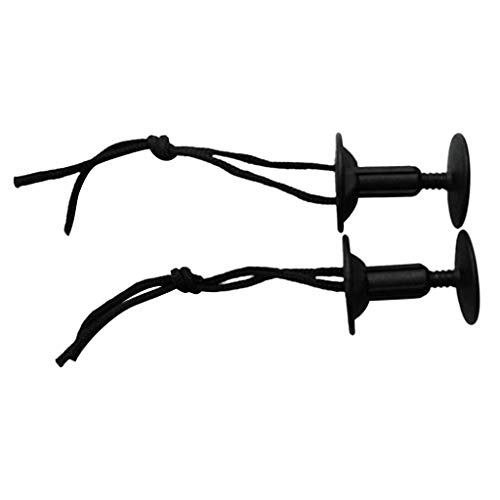 Tenlacum - Juego de 2 piezas de nailon negro para tabla de surf con cuerda de cuerda, 50 mm de grosor, accesorios resistentes y duraderos