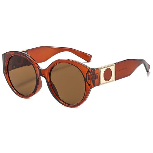 Lunettes de soleil rétro à monture ovale avec protection UV400 pour hommes et femmes