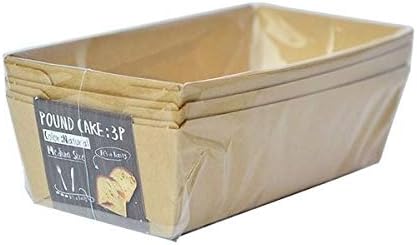 Amazon Co Jp パウンドケーキ型 ｍサイズ 底面１３ ５ ５ 高さ４ｃｍ ナチュラルブラウン ３枚入 ドラッグストア