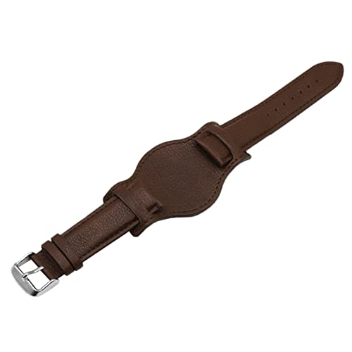 Bracelet de montre noir remplacement sangle cuir rétro connecté