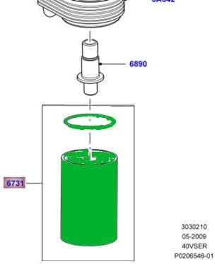 Miniatura 3 de LAND ROVER FILTRO DE ACEITE LR3 4.0 V6 LR4 V6 OEM NUEVO LR029240