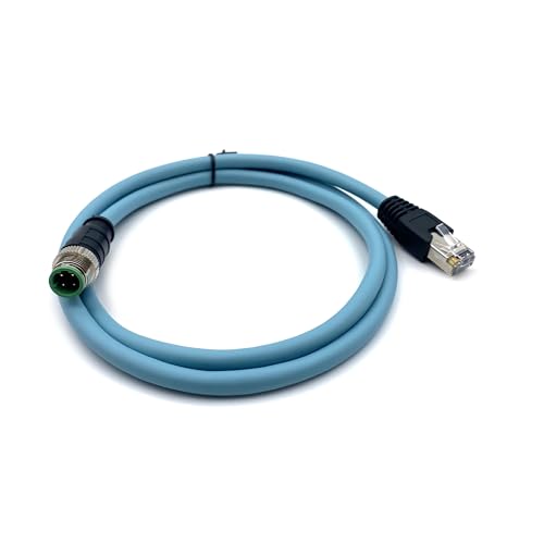 Câble M12 vers RJ45 pour application d'automatisation cordon industriel code D 4 broches 2m - 5