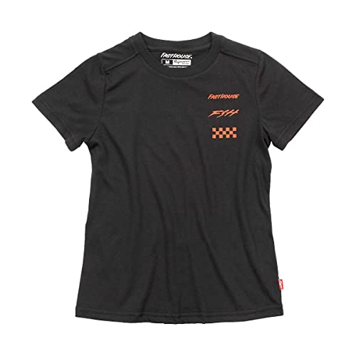 FASTHOUSE Youth Evoke Short Sleeve Tech Tee (Black, Small)