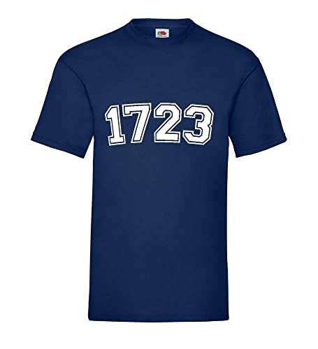 T-shirt pour homme grand bleu marine XXXL vêtement coton col rond
