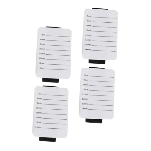 VICASKY Porta Ciglia Acrilico Bianco 4 Pezzi Set, Piastra Portaciglia Leggera per Extension Ciglia, Vassoio Trucco Professionale per Uso Salone e Principianti