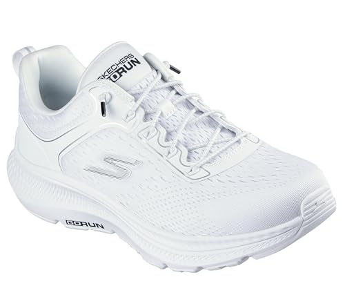 Skechers Women's Go Run Consistent 2.0 Duval Sneaker, White/Black, 5