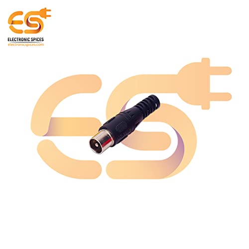 Image of Electronic Spices Black color RCA Male plug solder audio connectors Electronic Cables pack of 50pcs