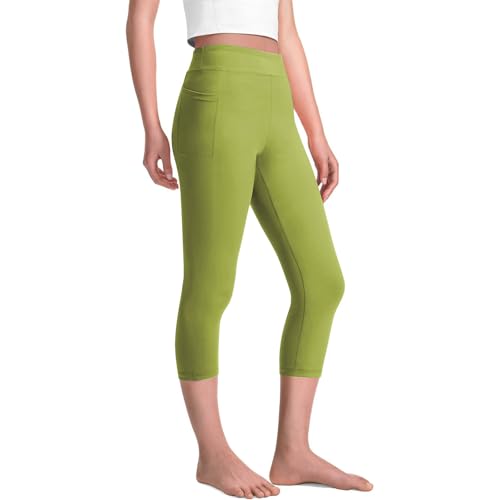 Girls Capri Leggings Tummy Control High Waisted Butt Lifting Tights Gym Yoga Workout Cropped Pants with Pockets4