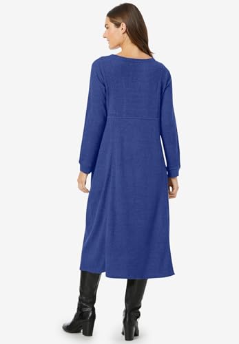 Woman Within Plus Size Petite Thermal Knit A-Line Dress2