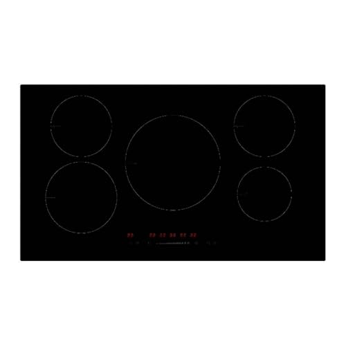 Cookology Essentials AEIH90T 90cm Induction Hob - Electric Hob with 5 Zones - Touch Slider Controls - 14 Power Levels - Boost & Keep Warm - Timer - Residual Heat Indicators - Child Safety Lock - Black