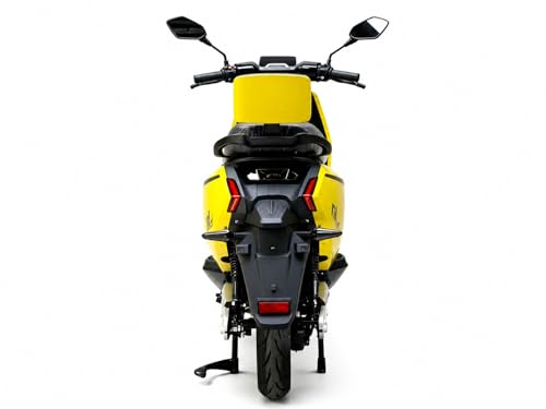 Image of EOX ROX Electric Scooter for Adults | 48V Removable Lithium Battery | 50-60 km Long-Range Ride | Lightweight Non-RTO E-Scooter (SPORTS YELLOW)