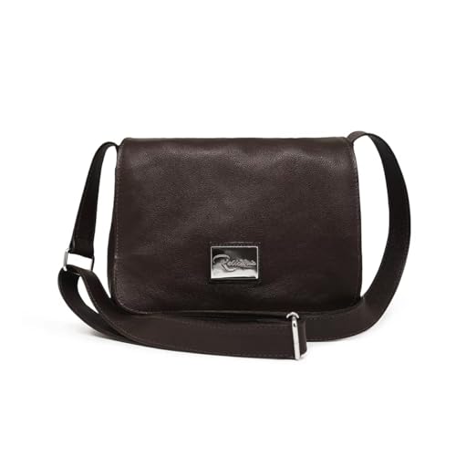 Bolsa Carteiro Feminina de Couro Modelo Renné Jr - Relicário (Marrom Café)