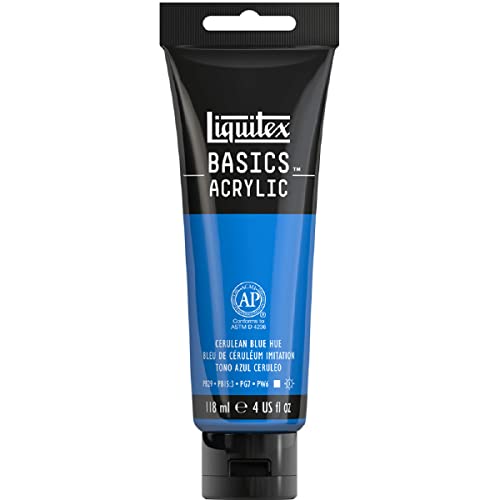 Accesorios Para Baño, BISS Liquitex Basics Acrylic Pintura Acrílica, Azul (Cerulean Blue Hue 470), Tubo de 4 oz